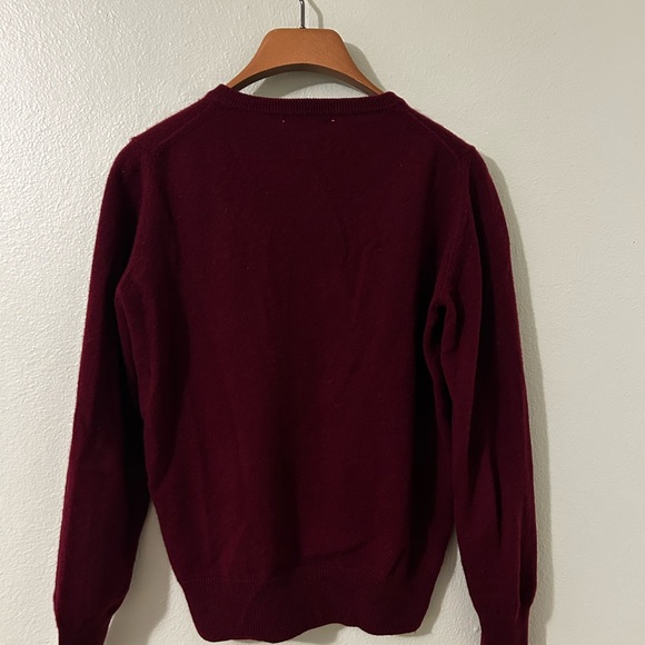 Lingua Franca Burgundy Sweater - Crew Neck - Picture 5 of 5